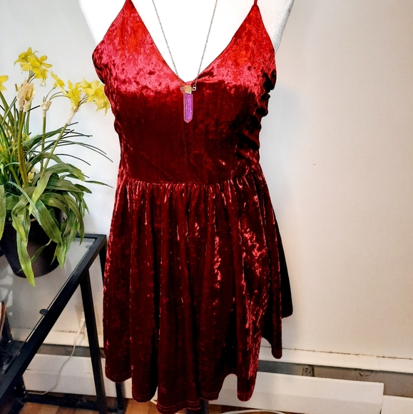 Red Velvet Cocktail Dress - Picture 1 of 8
